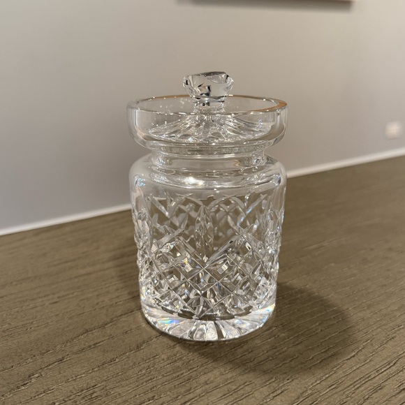 Waterford Elegant Crystal Jar with Lid (with Dedicated Hole for Spoon)